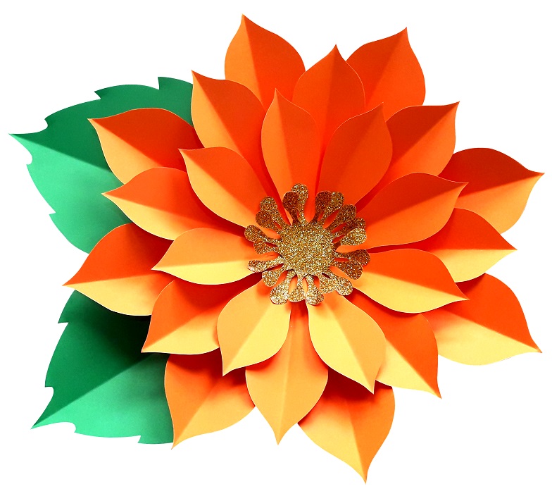 Aprende hacer una Flor en papel Cartulina para Decoraciones | Ponquis